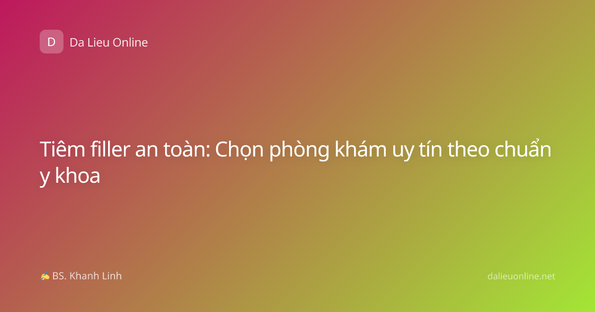 Tiêm filler an toàn: Chọn phòng khám uy tín theo chuẩn y khoa